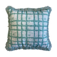 Decorative Square Pillow, 18 in x 18 in, Plaid