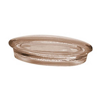 Solid Glass Soap Dish, Brown