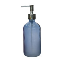 Ombre Glass Soap Pump Dispenser, Blue