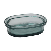 Ombre Glass Soap Dish, Green