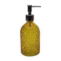 Embossed Bee Hives Soap Pump Dispenser, Yellow