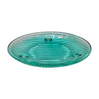 Ripple Glass Soap Dish, Teal