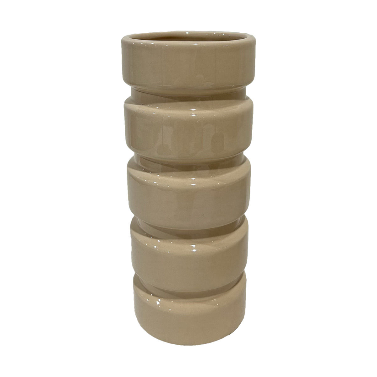 Decorative ceramic vase tan