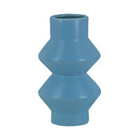 Ceramic Totem Vase, Light Blue