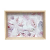 Wooden Floral Decorative Tray, Large