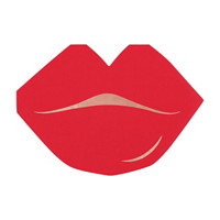 Lovely Galentine Lips Shaped Luncheon Napkins, 16 ct