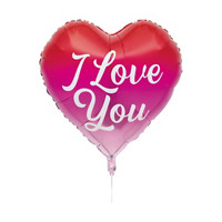 Giant Foil 'I Love You' Printed Heart Shaped Balloon, 29 Inches