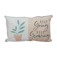 'Keep Going, Keep Growing' Lumbar Pillow