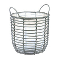 Round Polypropylene Planter-Style Basket, Small