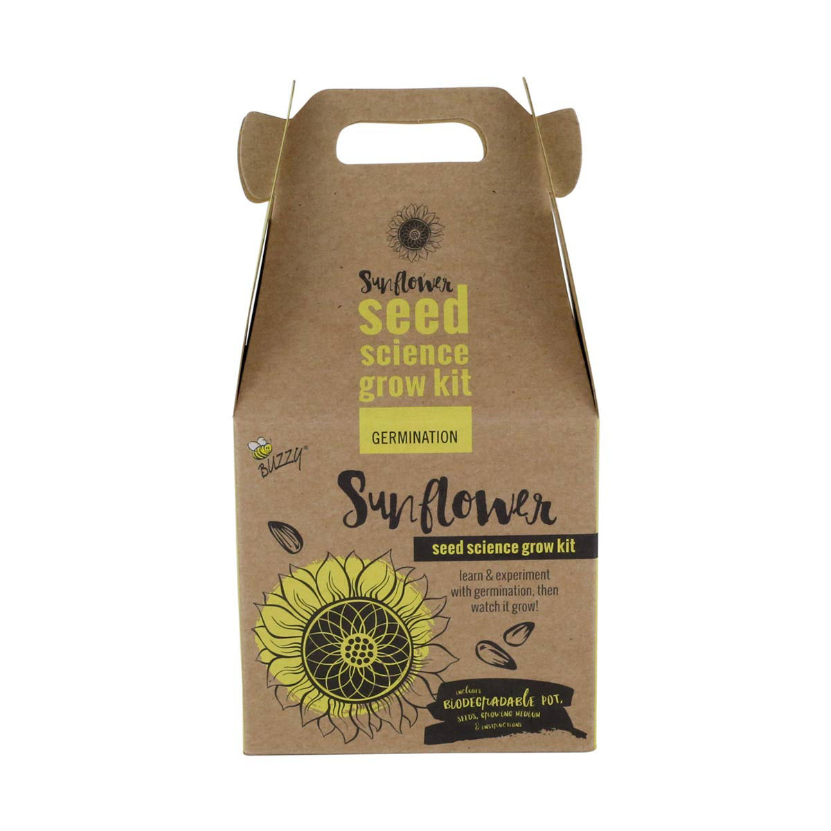 Buzzy Sunflower Seed Science Kraft Box Grow Kit