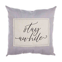 'Stay a While' Decorative Pillow, 18 in x 18 in
