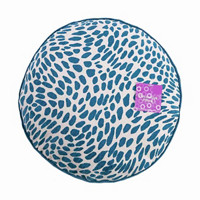 Decorative Printed Round Pillow, Green