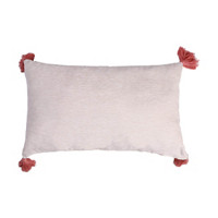 Decorative Tassel Lumbar Pillow, Pink