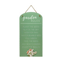 'Garden Rules' Wooden Garden Sign