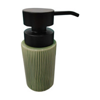 Ribbed Ceramic Liquid Soap Pump Dispenser