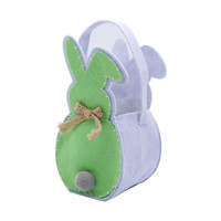 Easter Felt Bunny Basket, Green