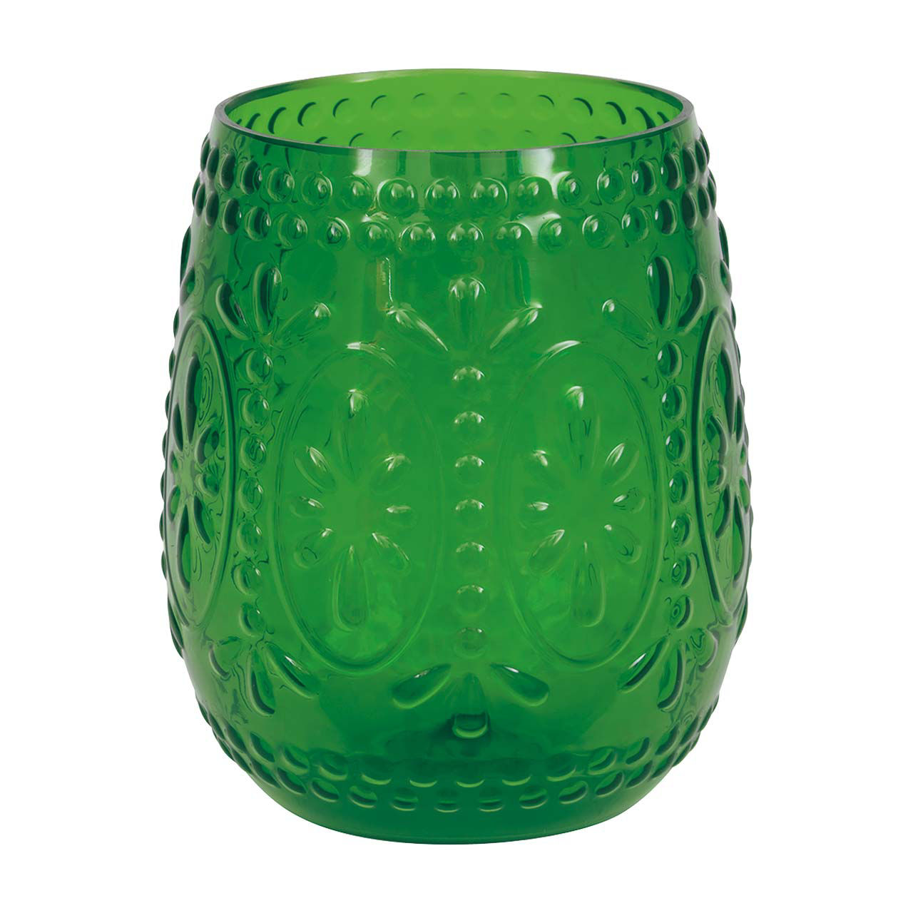 green-vintage-stemless-plastic-wine-glass-12-oz