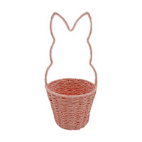 Rabbit Paper Rope Basket, Pink