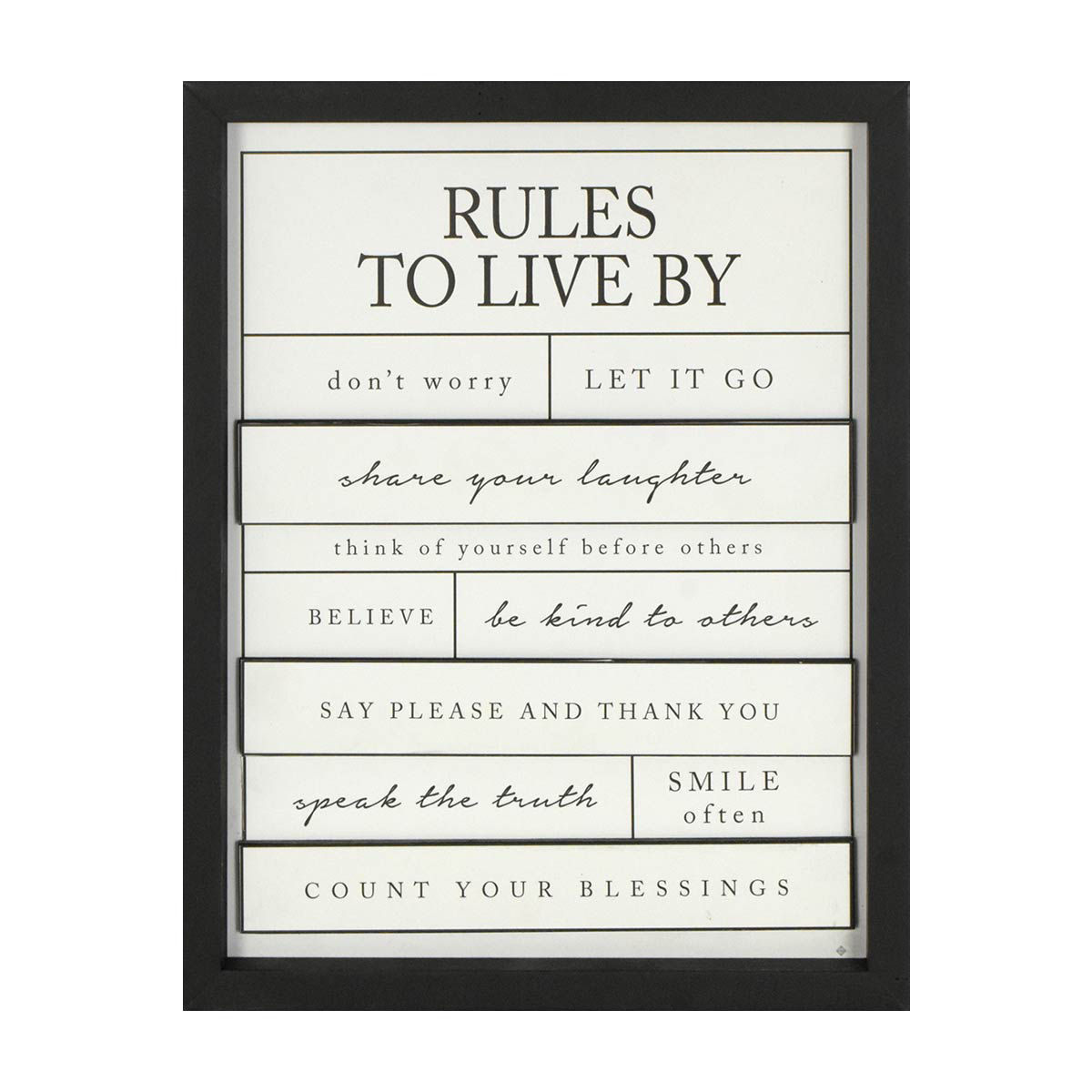 Rules Framed Art, 11 in x 14 in
