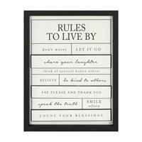 Rules Framed Art, 11 in x 14 in