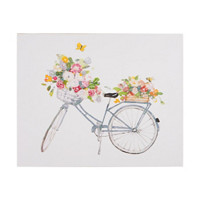 Botanical Bicycle Art, 10 in x 8 in