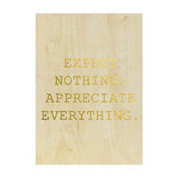 Uplifting Sayings in Gold Foil Art, 5 in