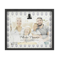 Photo Frame with Clip, Black, 5 in x
