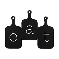 'Eat' Wall Plaque in Black
