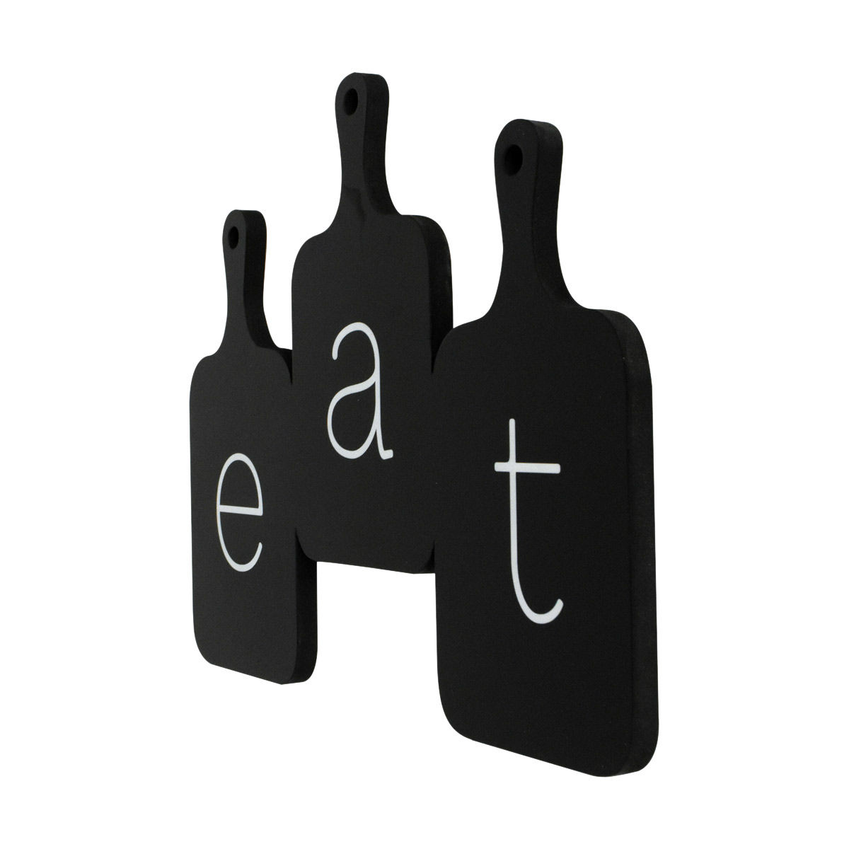 'Eat' Wall Plaque in Black