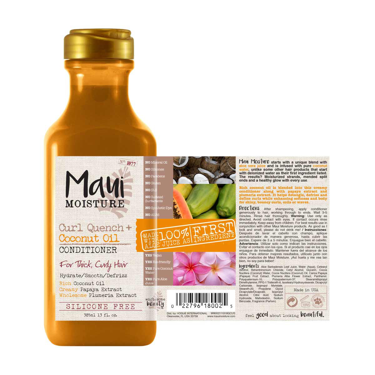 Maui Moisture Curl Quench + Coconut Oil Conditioner for Thick Curly