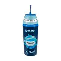 Kid's Travel Bottle with Straw, 18 oz, Sharks