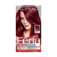 L'Oreal Paris Feria Multi-Faceted Shimmering Permanent Hair Color, Cherry Crush (R57 Intense Medium Auburn)