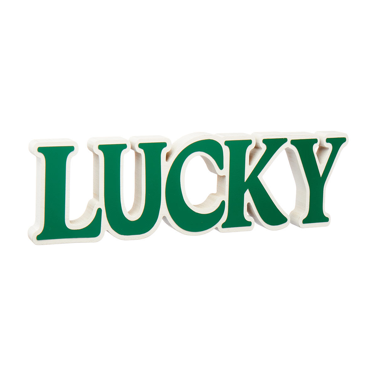 'Lucky' Wooden Tabletop Decoration