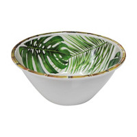 Leaf Printed Serving Bowl