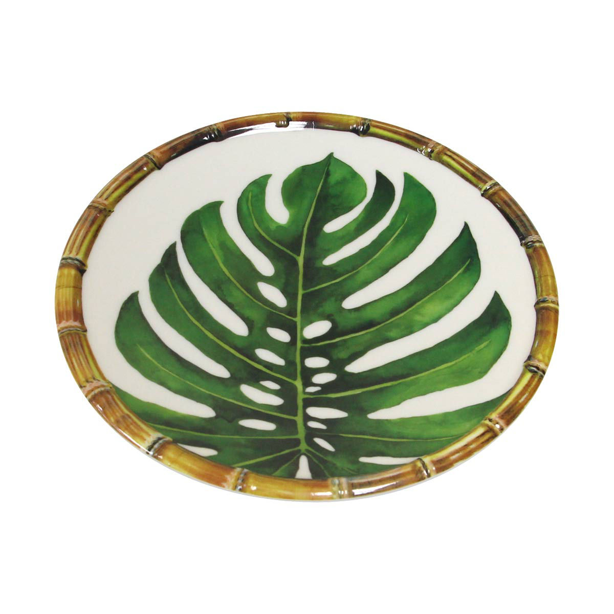 Leaf Printed Salad Plate