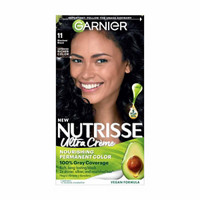 Garnier Nutrisse Nourishing Hair Color Creme with Five Oils, Blackest Black (11)