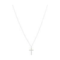 Short Rhinestone Cross Pendant Necklace