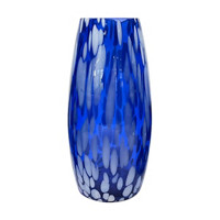 Blue Splash Glass Vase
