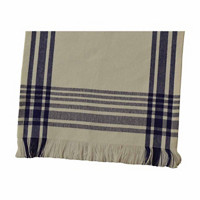 Cotton Woven Stripe Table Runner with Fringes, 13