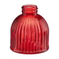 Decorative Ribbed Glass Vase