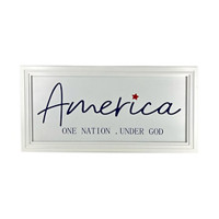 'America One Nation, Under God' Patriotic Wall Plaque