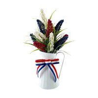 Patriotic Floral Pot, Oval