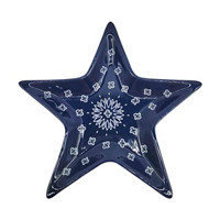 Star-shaped Ceramic Trinket Dish, Blue