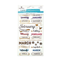 Life Organized Month Stickers, 190 Pieces