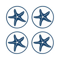 Starfish Coastal Coasters, 4 Pack