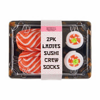Ladies Sushi Crew Socks, Pack of 2