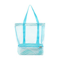 Mesh Top Waves Printed Cooler Bag