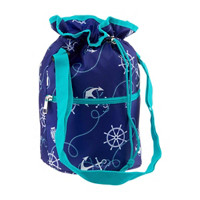 Anchor Printed Basket Cooler Bag