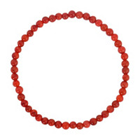 Red Bamboo Coral Bracelet, 4 mm