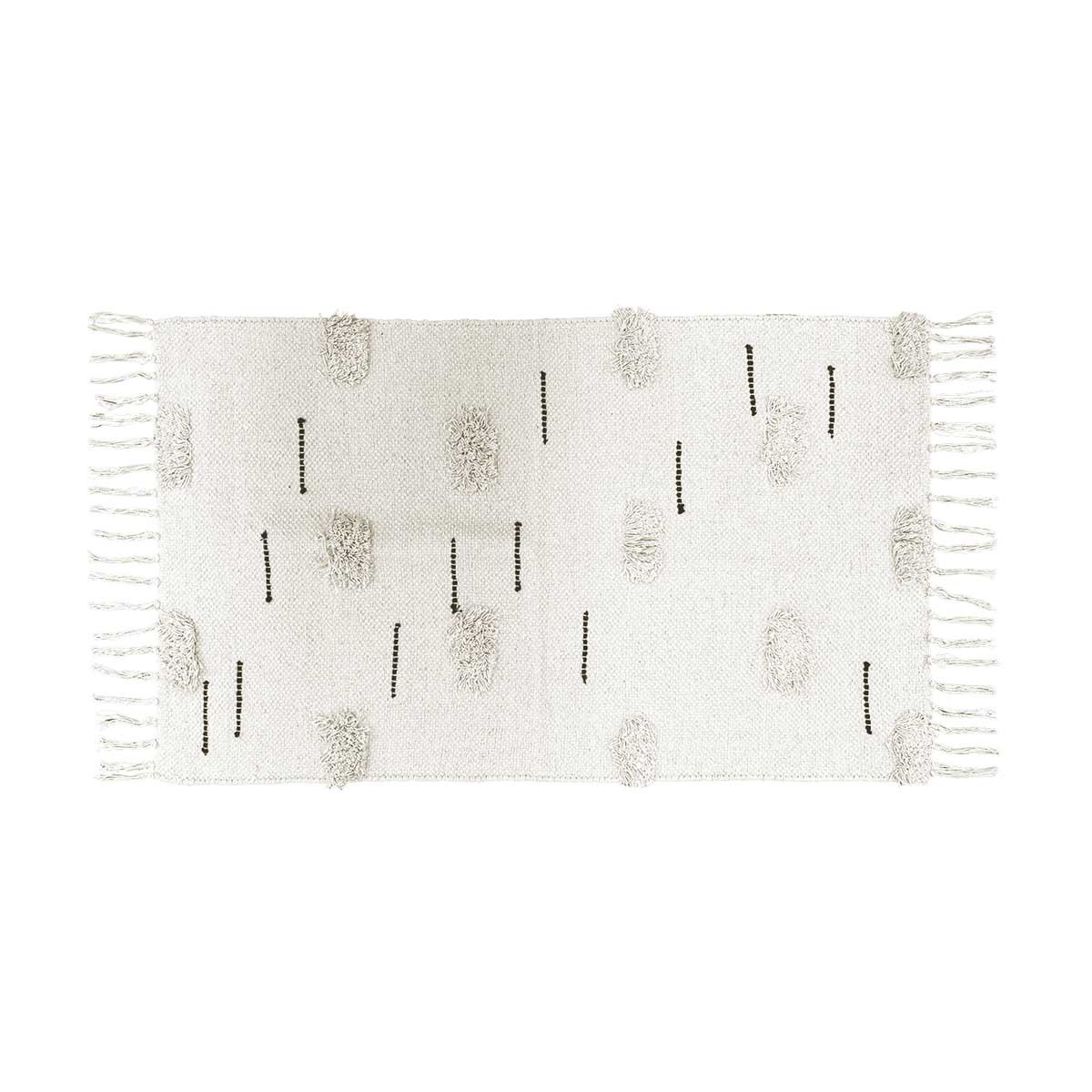 Tufted Tassel Rug, 33 in x 22 in, Natural
